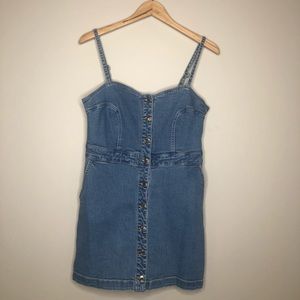 GUESS denim button up dress
